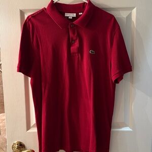 Lacoste Deep Red Polo Shirt (Slim Fit)